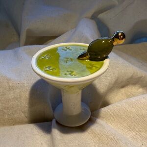 Nora Fleming Mini Martini Glass Olive NF Embossed Retired RARE LIKE NEW